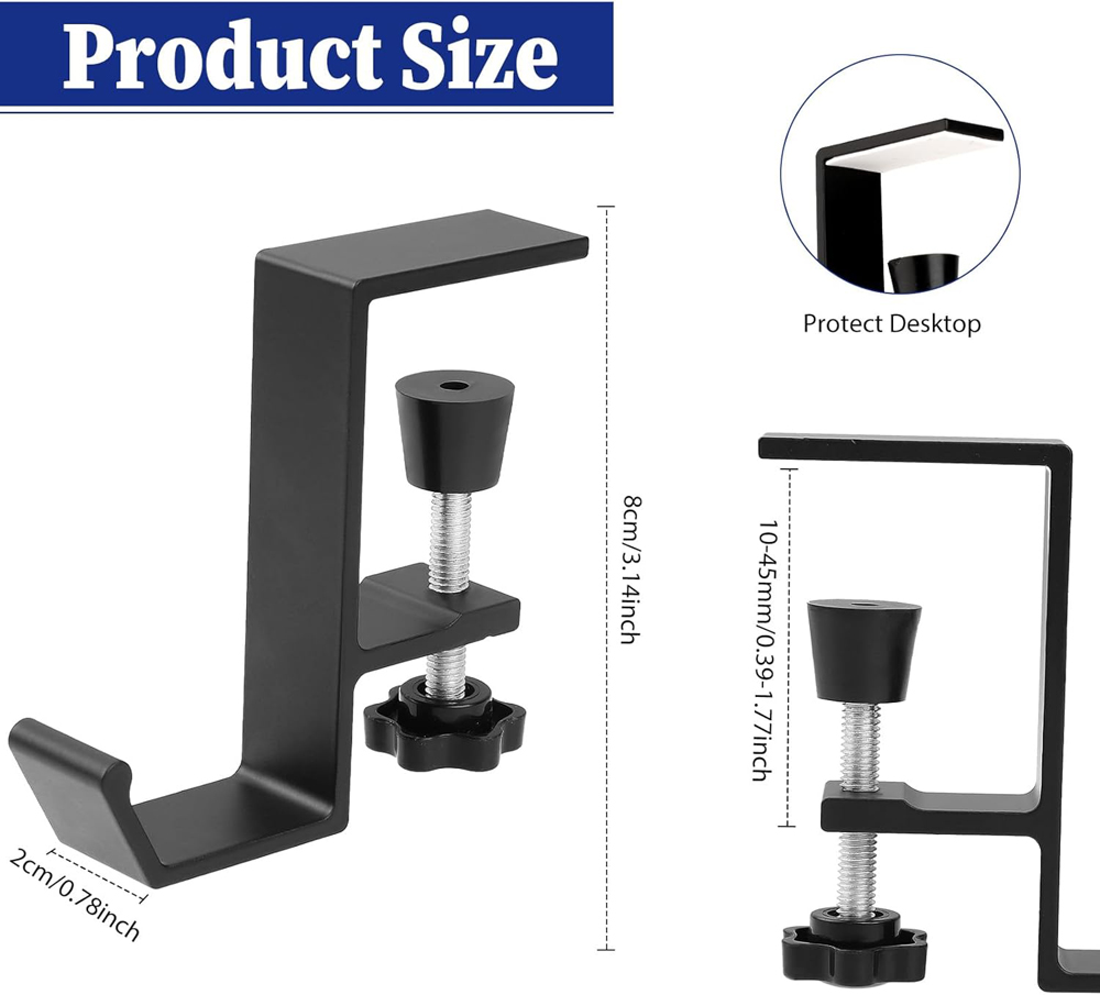 Aluminum Alloy Headphone Hook  - Headphone Stand Desk 评论和价格