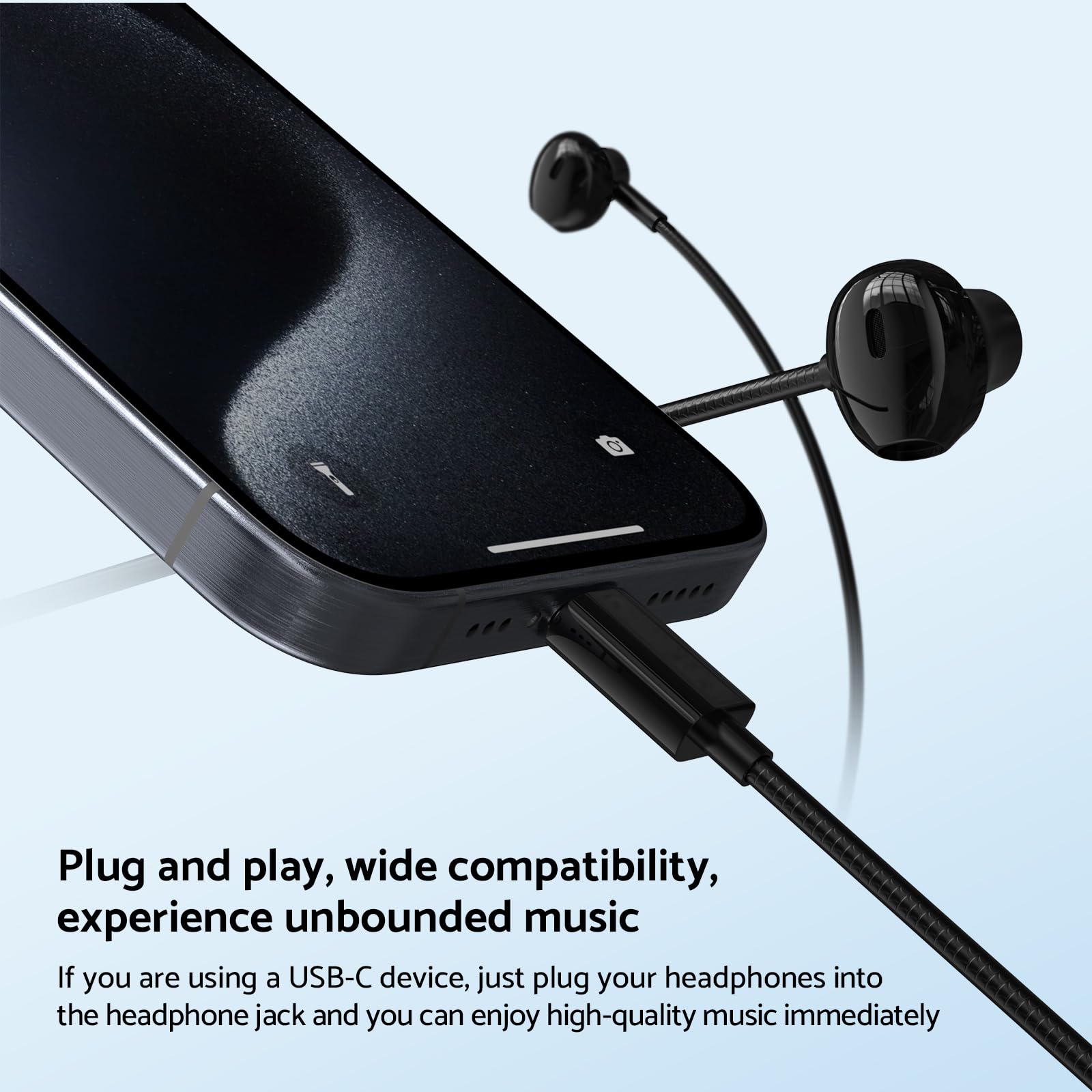 9D Bass Stereo Type C and 3.5m - Wired Earphone Mic 评论和价格