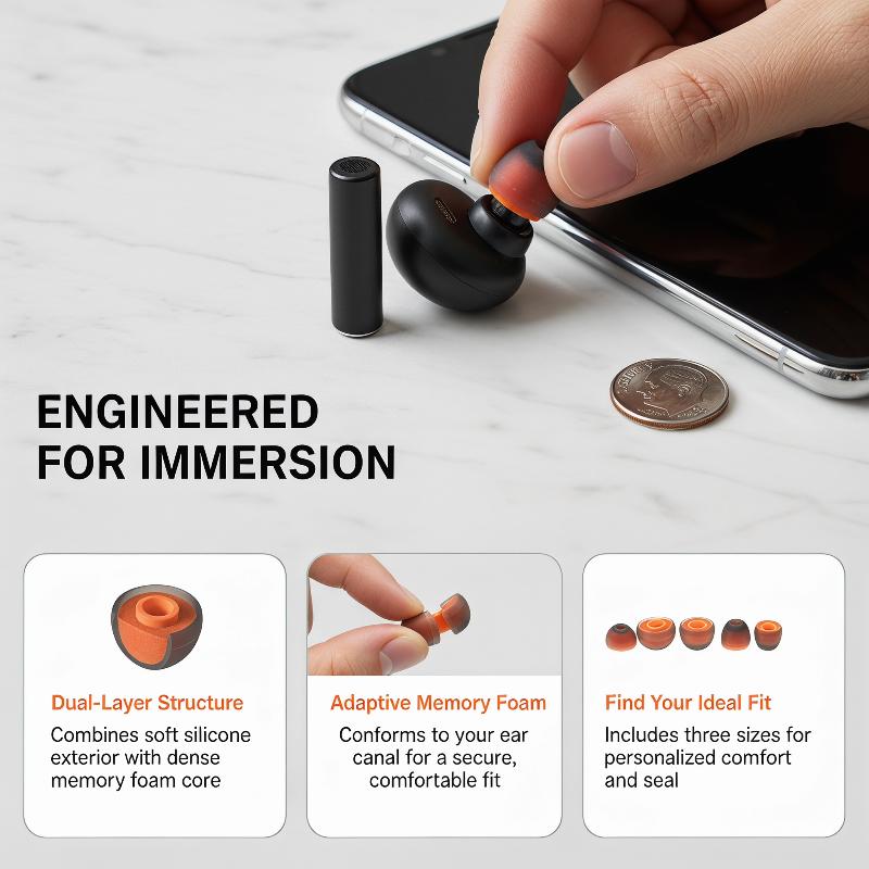 ❤️ 2PCS Memory Foam Earphones  - Earphone Foam Tip 评论和价格